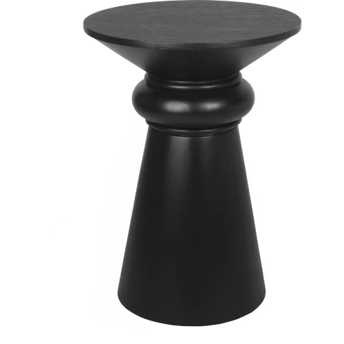 Reo Side End Table in Black Finish Wood